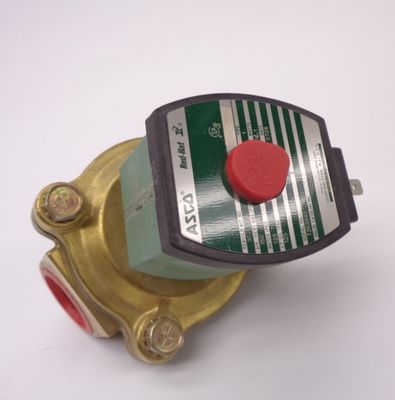 ASCO REDHAT SC8210G054 120V AC Brass Solenoid Valve Normally Closed 1 in Pipe Size