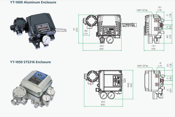 YTC YT-1000RDN132S00 Electro-Pneumatic Positioner YT-1000 Valve Positioner