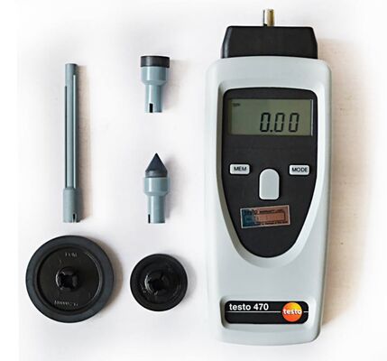 Testo 470 High Precision Digital Tachometer Handheld RPM Meter with 0.1 to 19999 rpm Range and ±0.2 Accuracy