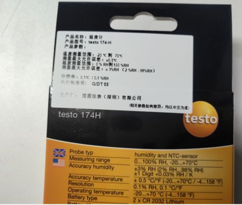 Testo 174H Digital Temperature And Humidity Mini Data Logger Order-Nr. 0572 6560 Testo174H Data Logger