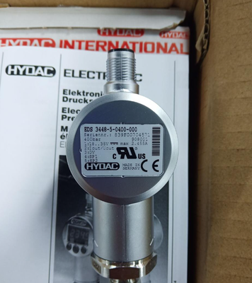 Hydac EDS 3400 Series Electronic Pressure Switch with 4 .. 20 mA Input 0-10V Output and Stainless Steel Membrane