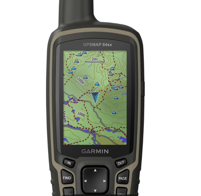 Garmin GPSMAP 64x Handheld GPS met 16 uur batterijduur Quad Helix Antenne en TopoActive Maps