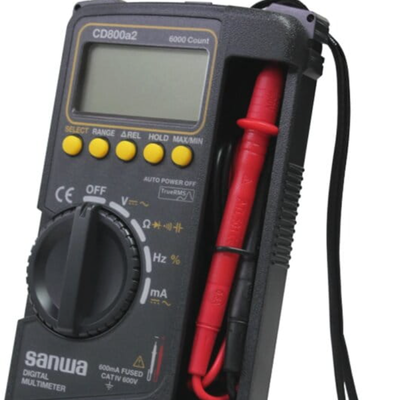 Sanwa CD800a. CD800a2. CD800a3. Digitale multimeter met harde body cover, 600V.