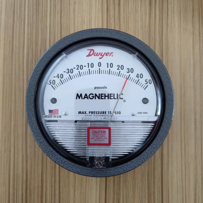 Dwyer Aluminium Hoogtemperatuur Differentiële Drukmeter Magnehelicale Drukmeter 2300-50MM